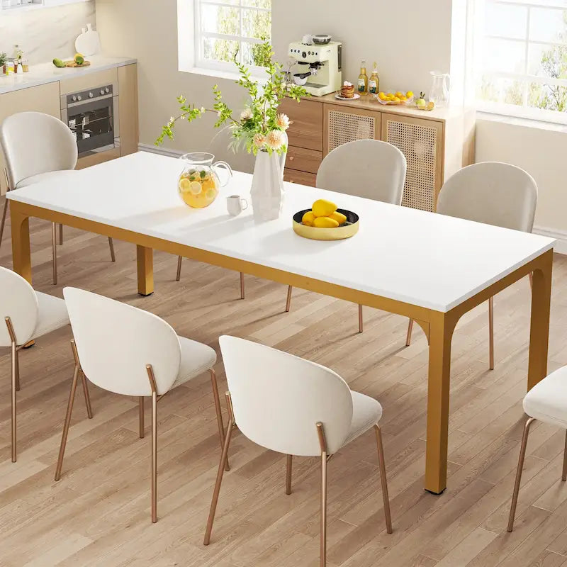 Mesa de Jantar Retangular de 78 Polegadas para 6 a 8 Pessoas