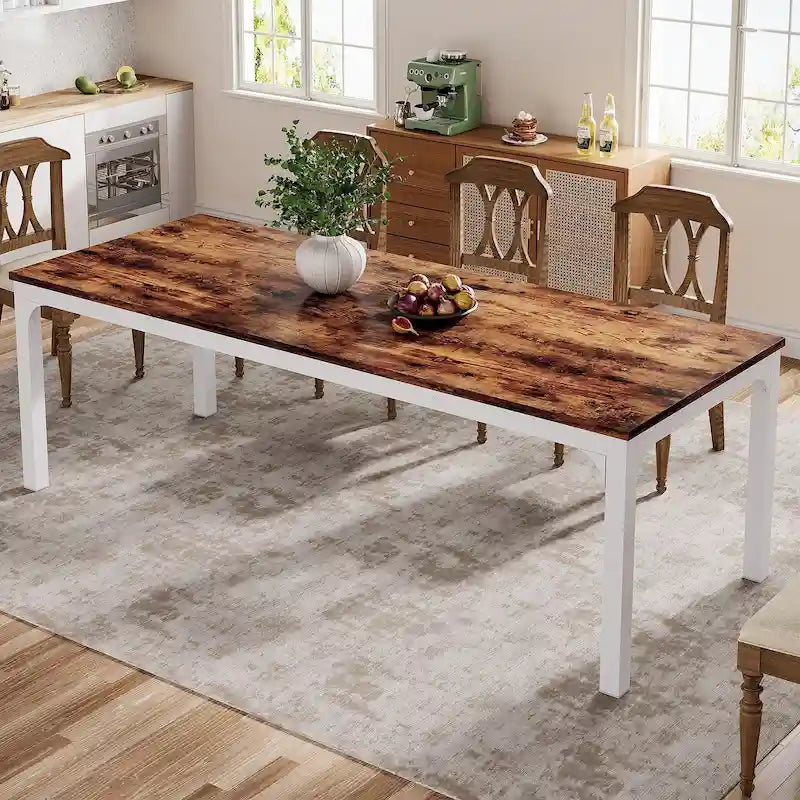 Mesa de Jantar Retangular de 78 Polegadas para 6 a 8 Pessoas