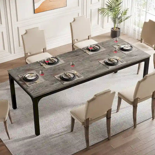 Mesa de Jantar Retangular de 78 Polegadas para 6 a 8 Pessoas