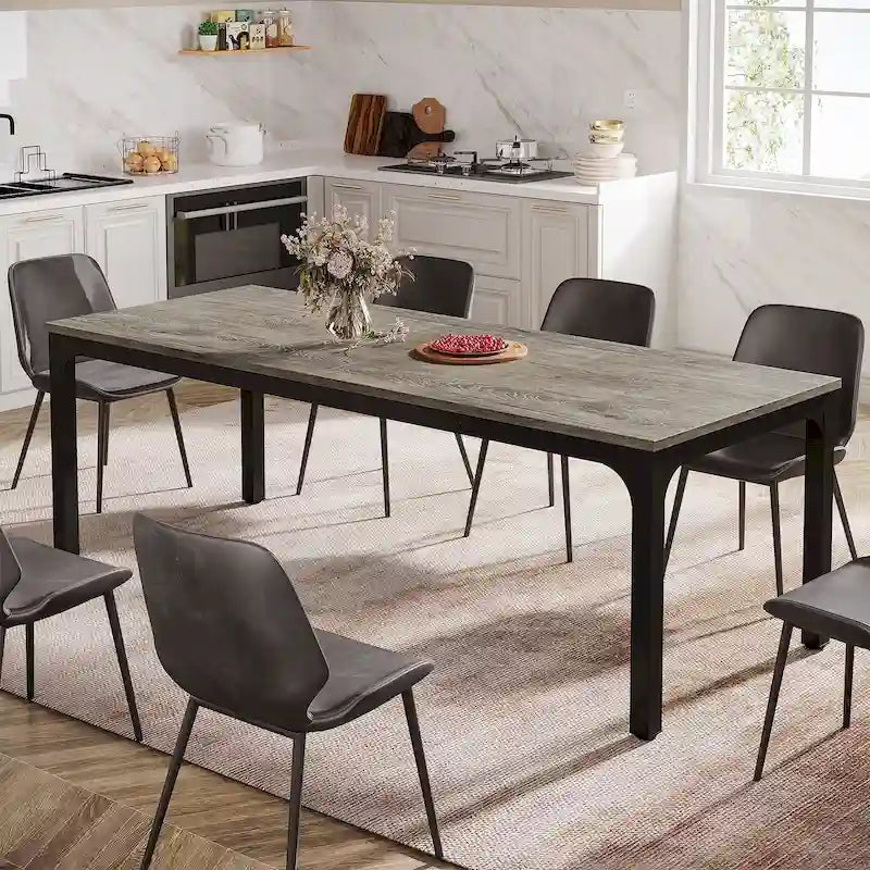 Mesa de Jantar Retangular de 78 Polegadas para 6 a 8 Pessoas