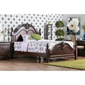 Furniture of America Diva Cherry Solid Wood Four Poster Bed